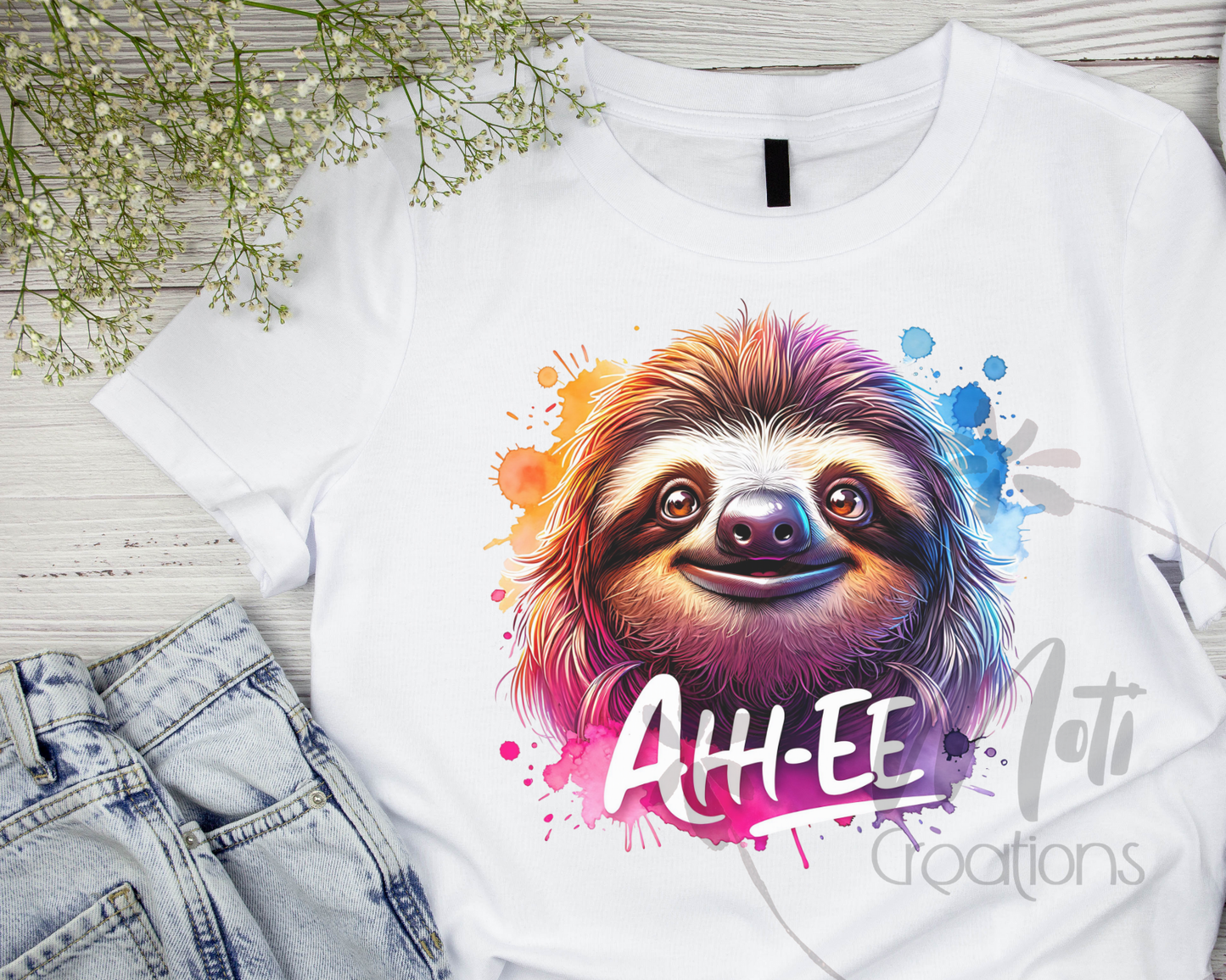 a t - shirt with a picture of a slotty on it