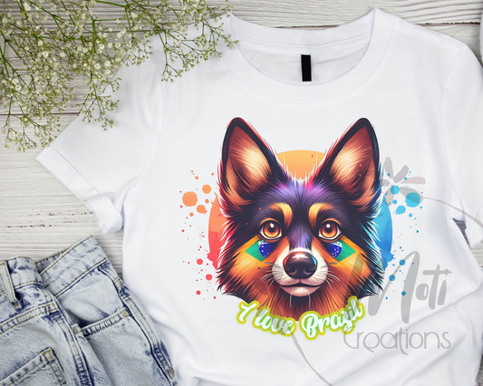 a t - shirt with a picture of a dog on it