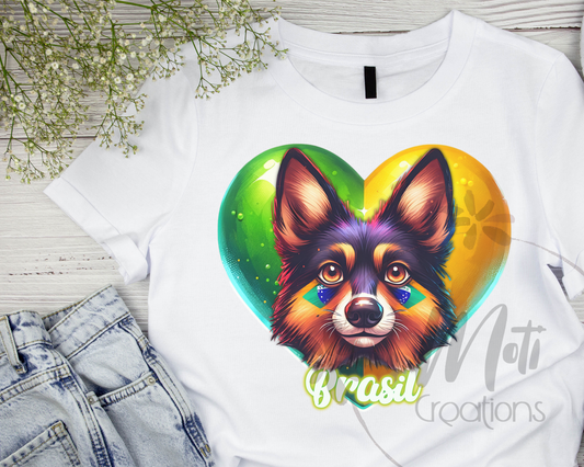 a t - shirt with a picture of a dog on it