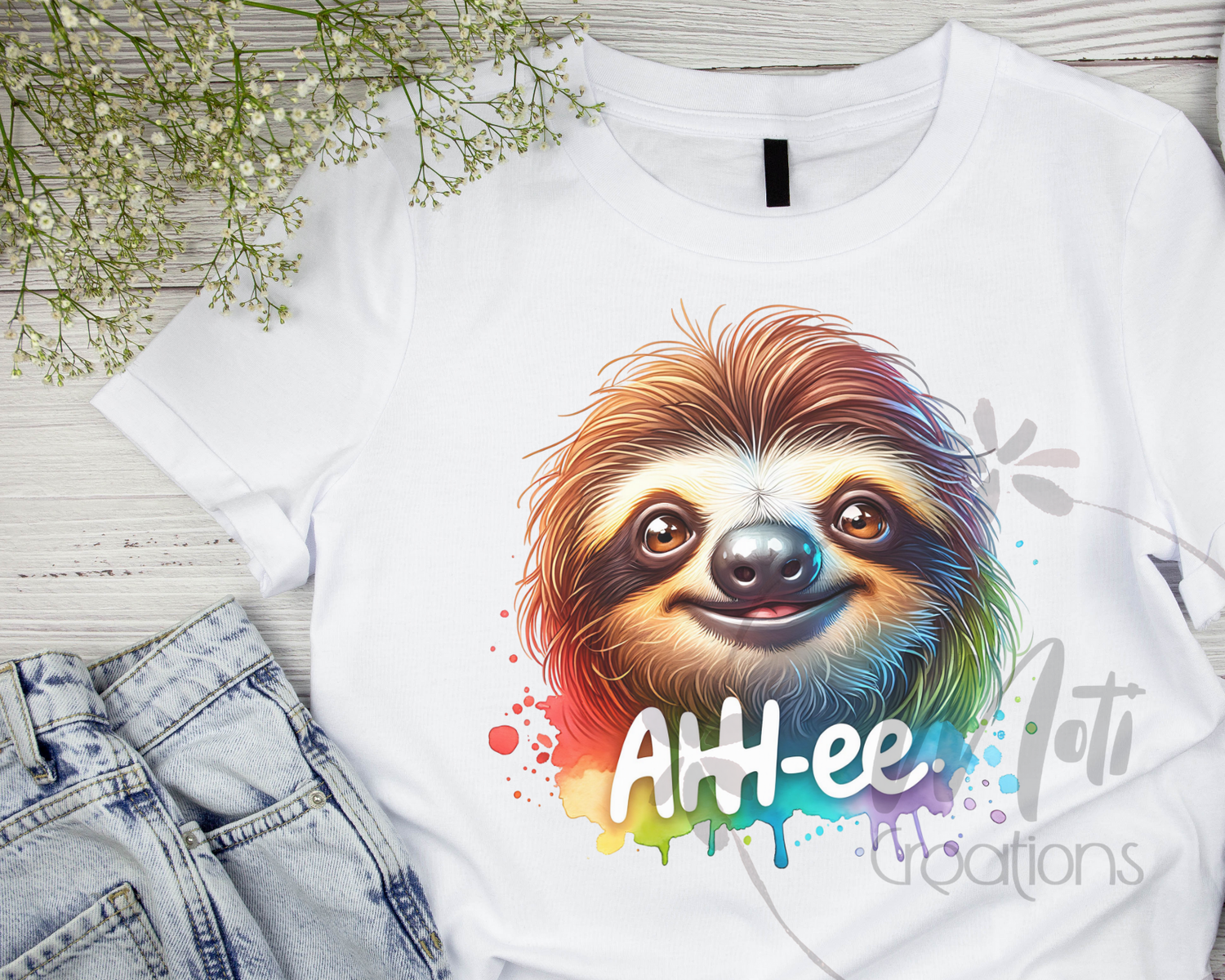 a t - shirt with a picture of a slotty on it