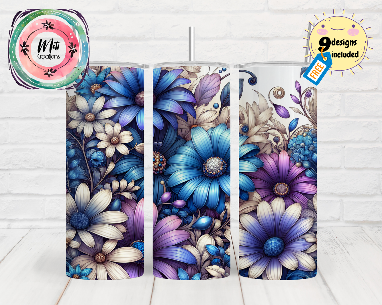 a picture of a case with flowers painted on it