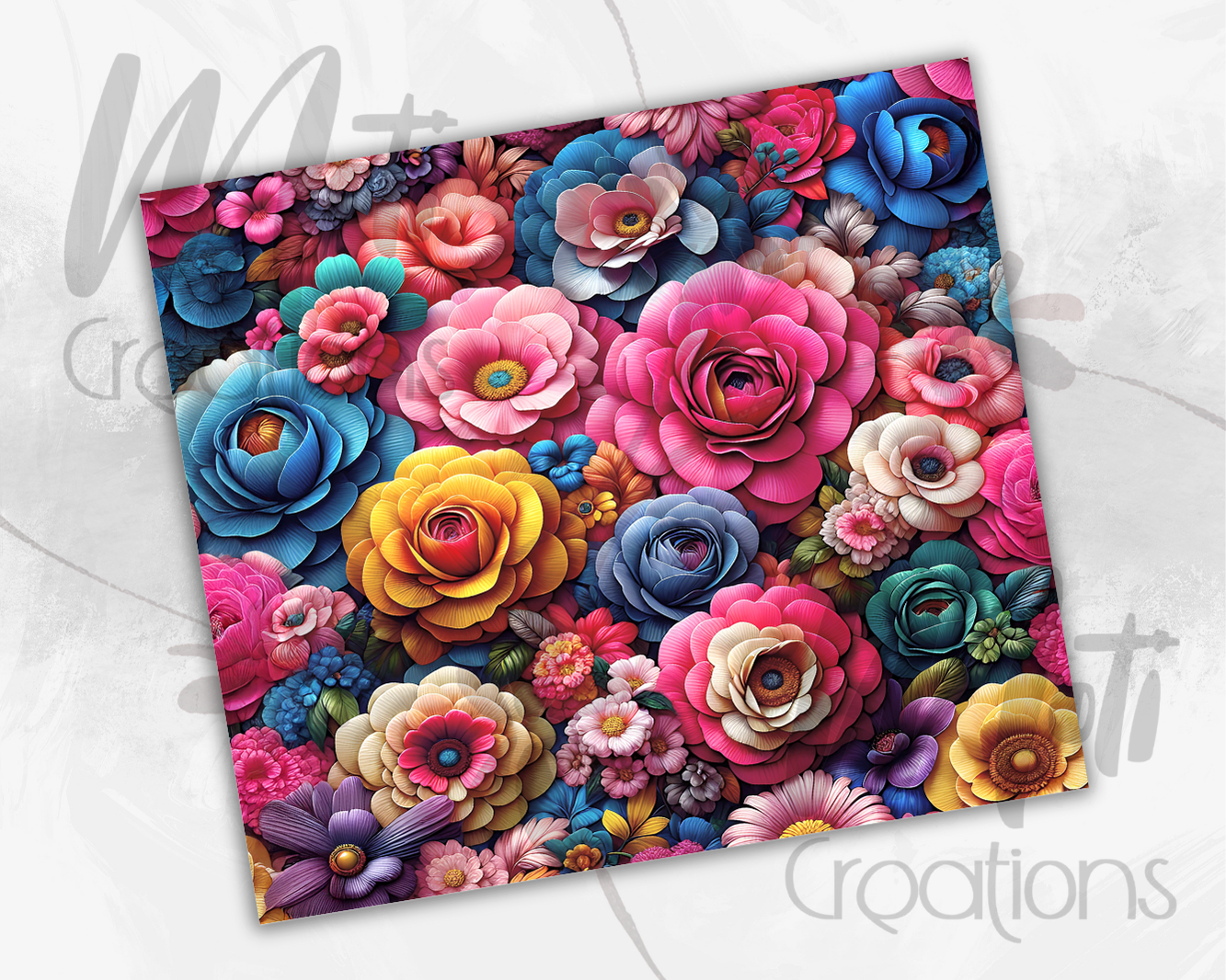 a picture of a bunch of colorful flowers