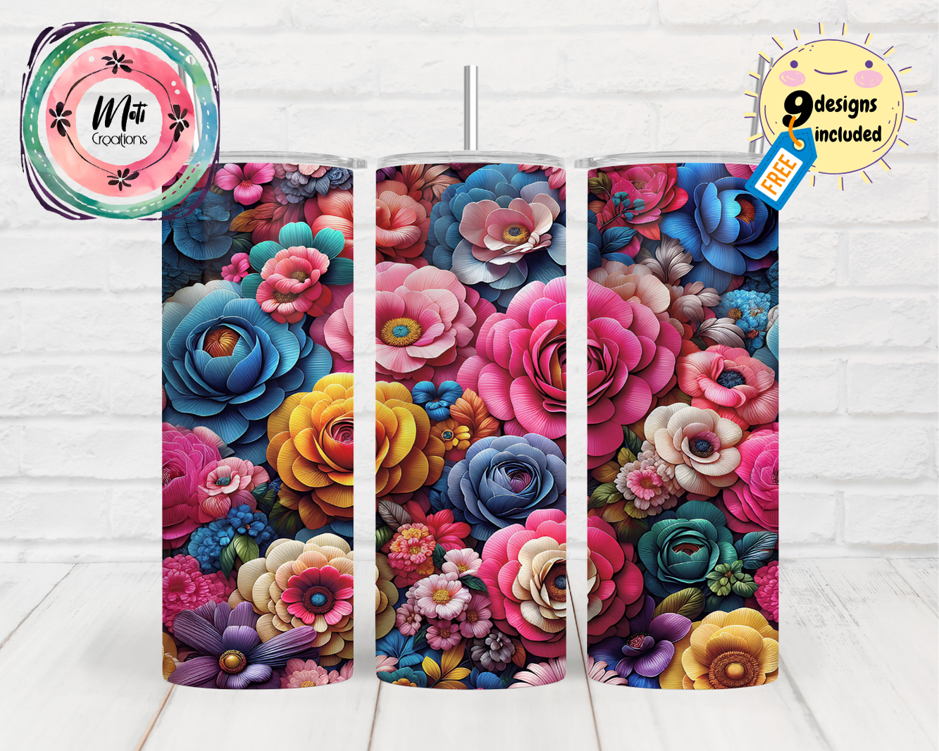 a picture of a case with a bunch of flowers on it