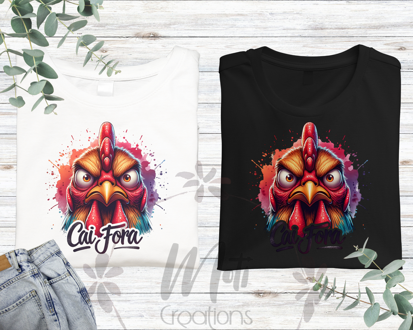 a pair of t - shirts with an image of an eagle