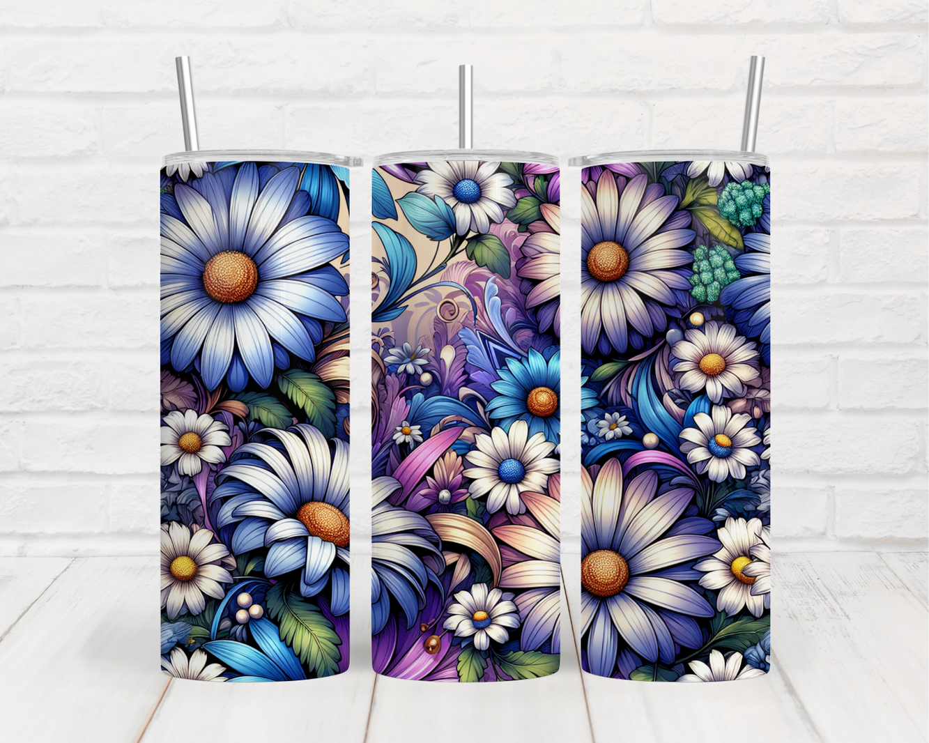 a pair of speakers with colorful flowers on them
