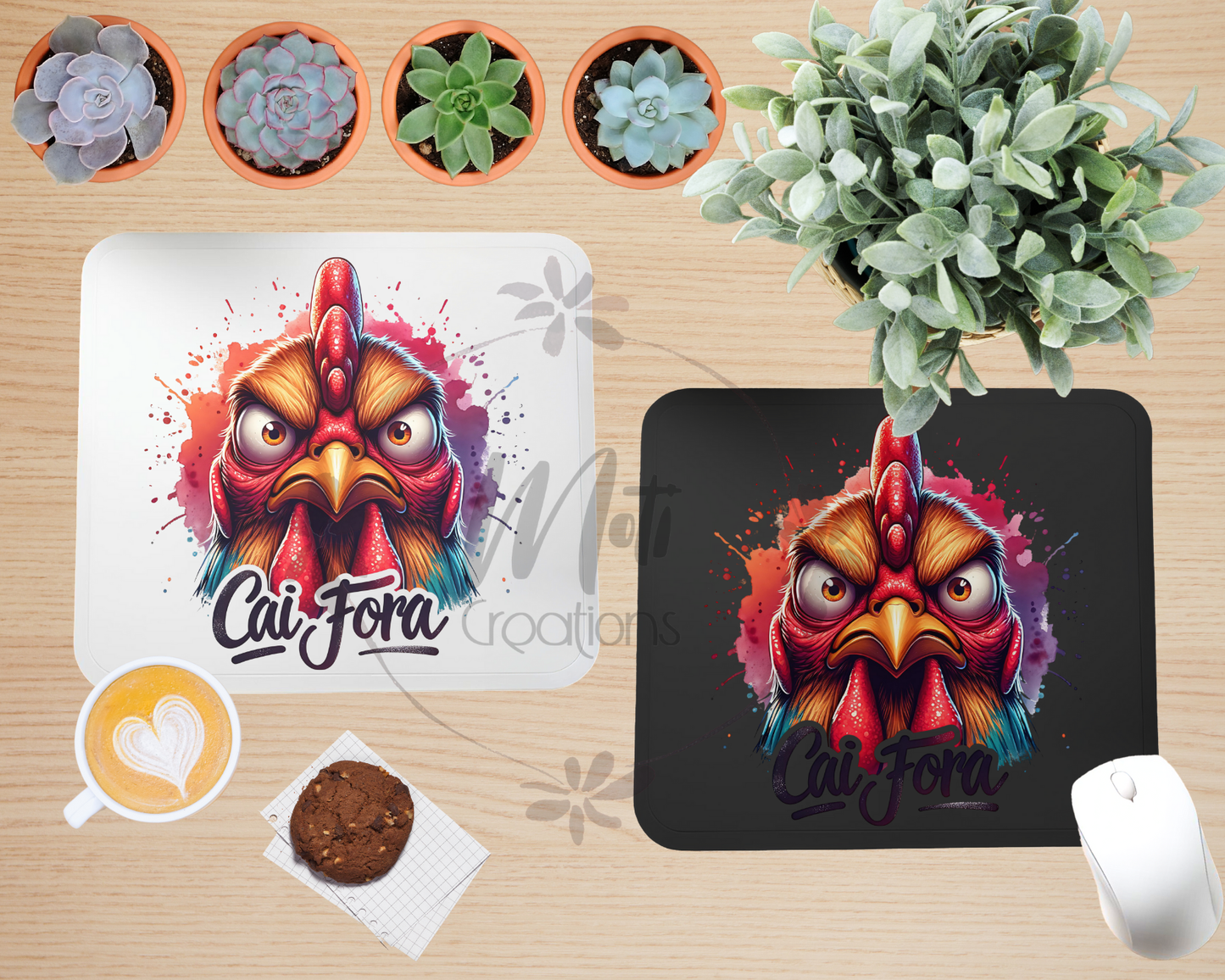 a computer mouse pad with a picture of a bird on it