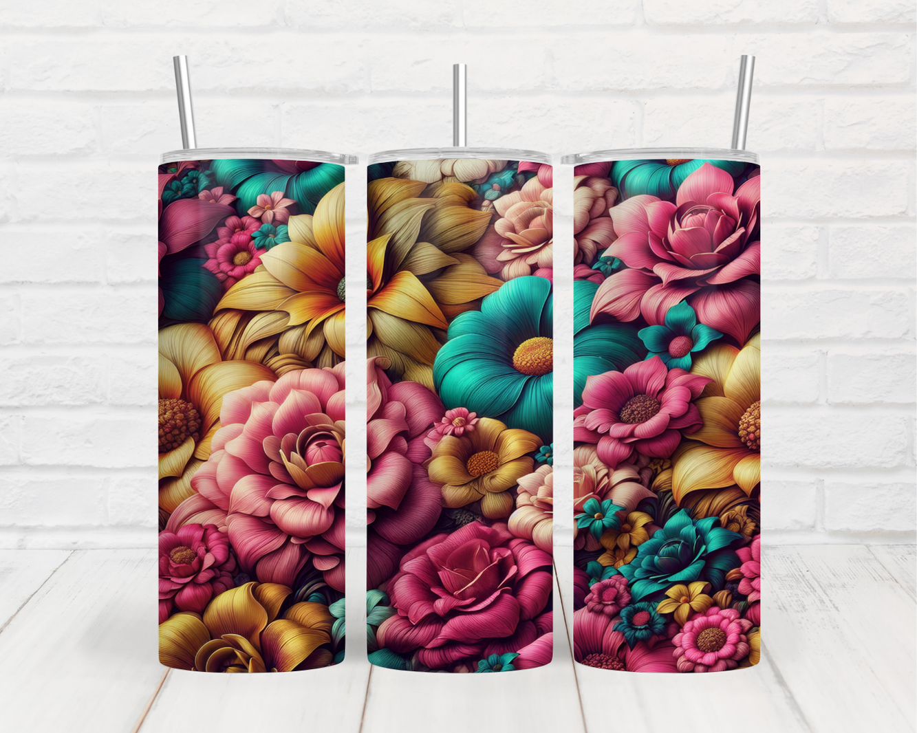 a couple of vases sitting on top of a white table