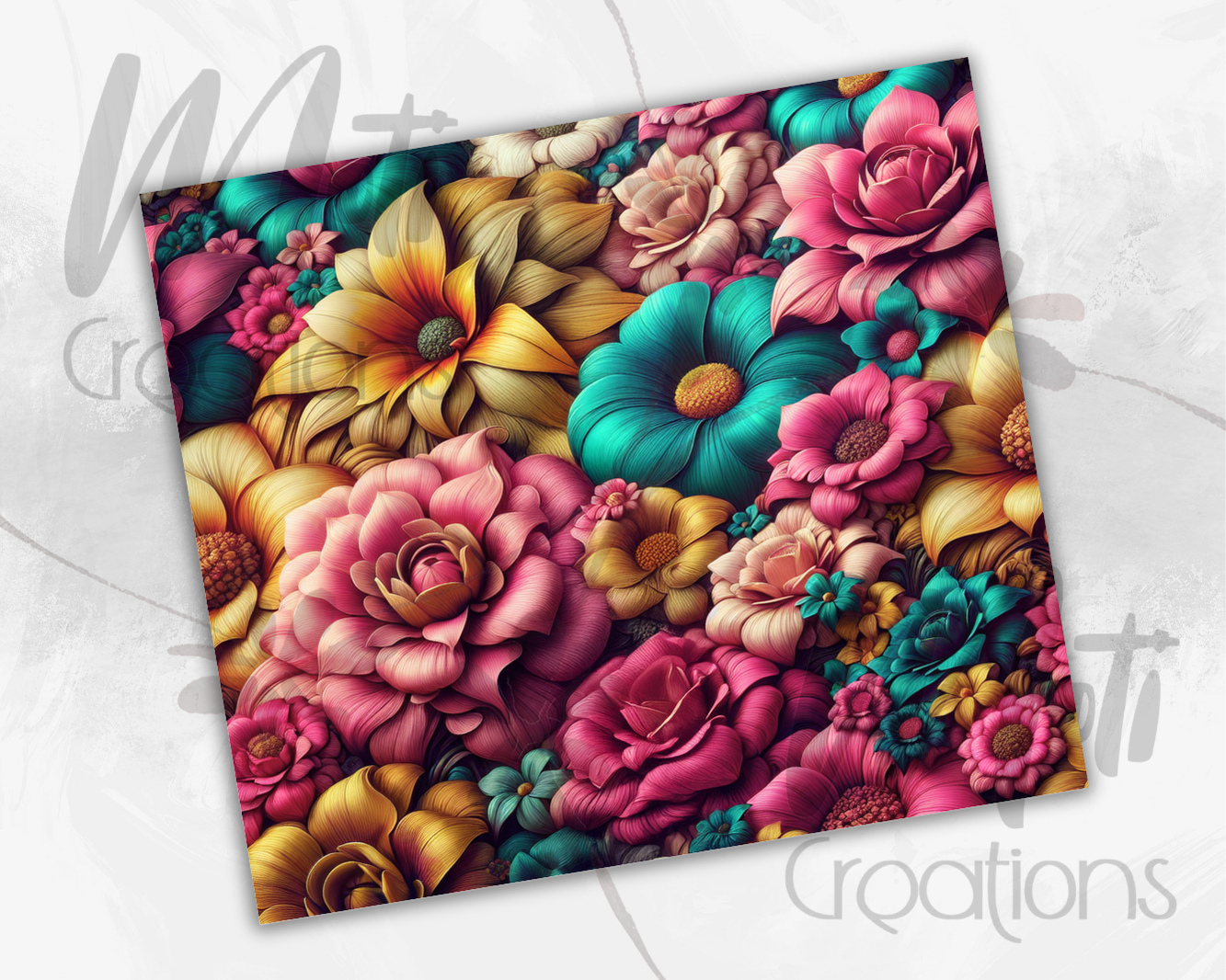 a picture of a bunch of flowers on a white background